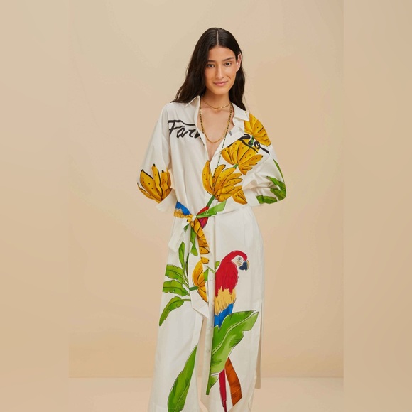 Farm Rio: Off-White Farm Rio Organic Cotton
Chemise - Picture 2 of 11